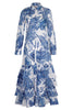 Frill-er Instinct Dress - Blue/White