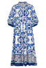 Now And Then Dress - Blue Tile