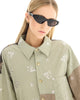 Embellished Stripe Patchwork Shirt