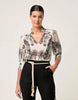 Oleander Shirred Blouse - Imperial Stone