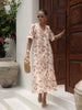 Bohemian Rose Midi Dress