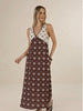 Vintage Tales Maxi Dress - Chocolate/Cream