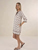 Vintage Tales Shift Dress - Cream/Chocolate