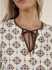 Vintage Tales Shift Dress - Cream/Chocolate