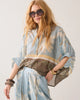 Blouse Palm Tree Print - Glacier Blue