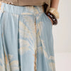 Trousers Palm Tree Print - Glacier Blue