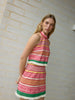 Ula Mini Skirt - Ruby Multi Stripe
