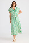 Portia Dress - Jade Stripe
