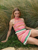 Ula Mini Skirt - Ruby Multi Stripe