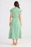 Portia Dress - Jade Stripe