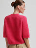 Andrea Short Sleeve Button Front Cardi - Raspberry Sorbet