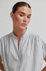 Sarisa Striped Short Sleeve Top - Cashmere Blue
