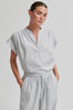 Sarisa Cuff Striped Trouser - Cashmere Blue