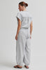 Sarisa Cuff Striped Trouser - Cashmere Blue