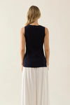 Adele Split Tank - Navy