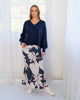 Josephine Bias Skirt - Navy Fern