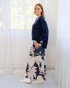 Josephine Bias Skirt - Navy Fern