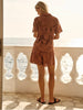 Colette Lace Shirt - Red Clay