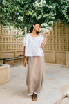 Nilsa Button Top - Lotus