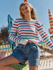 Indie Cotton Knit Sweater - Sorbet Stripe