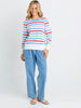Indie Cotton Knit Sweater - Sorbet Stripe