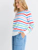 Indie Cotton Knit Sweater - Sorbet Stripe
