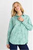 Sage Cotton Shirt - Green Stripe