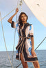 Valetta Linen Dress - Blue She’ll Print