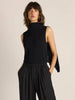 Kora Cape Knit Top - Black