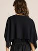 Kora Cape Knit Top - Black