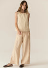 Saga Button Pant - Butter