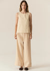 Saga Button Pant - Butter