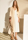 Saga Two Tone Dress - Butter/Ivory