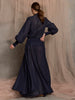 Palma Shirred Waist Maxi Skirt - Navy