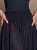 Palma Shirred Waist Maxi Skirt - Navy