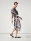 Draped Collage Dress - Chocolate