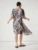 Draped Collage Dress - Chocolate