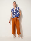 Essential Linen Wrap Pant - Rust