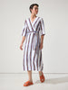 Horizon Wrap Stripe Dress