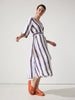 Horizon Wrap Stripe Dress