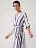Horizon Wrap Stripe Dress