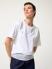Mesh Panelled Tee - White