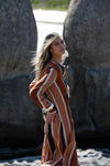 Bazaar Moroccan Stripe Dress - Cigar