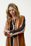 Bazaar Moroccan Stripe Dress - Cigar