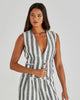 Nevada Vest - Cream/Black Stripe