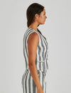 Nevada Vest - Cream/Black Stripe