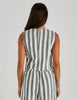Nevada Vest - Cream/Black Stripe