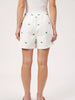 Mauritius Embroidered Denim Shorts - White