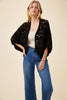 Maggie Crochet Cape - Black