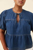 Preston Tie Top - Deep Blue